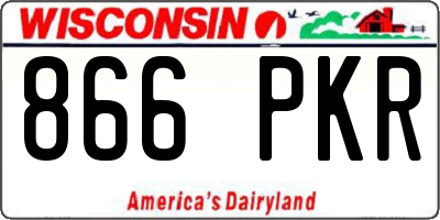WI license plate 866PKR
