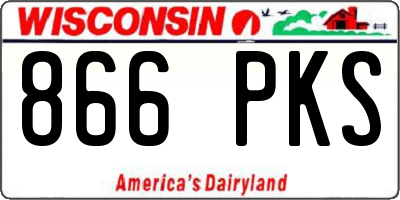 WI license plate 866PKS