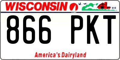 WI license plate 866PKT