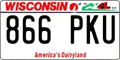 WI license plate 866PKU