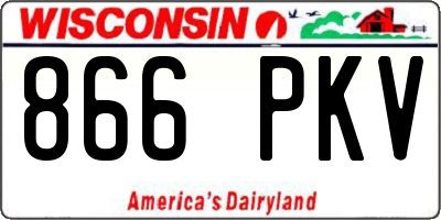 WI license plate 866PKV