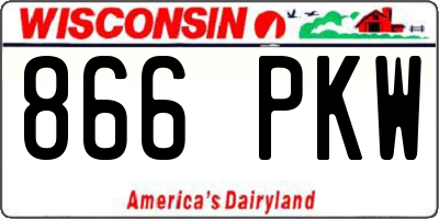 WI license plate 866PKW