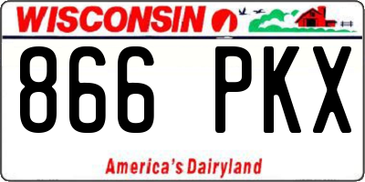 WI license plate 866PKX