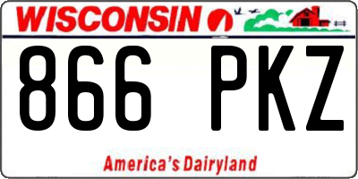 WI license plate 866PKZ