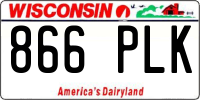 WI license plate 866PLK