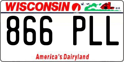 WI license plate 866PLL