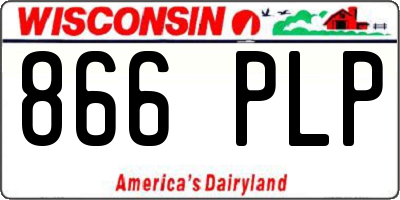 WI license plate 866PLP