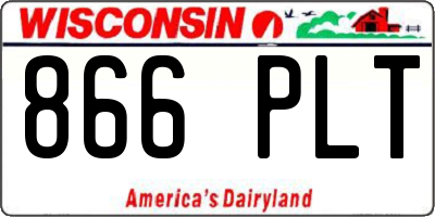 WI license plate 866PLT