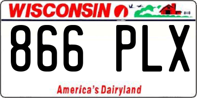 WI license plate 866PLX