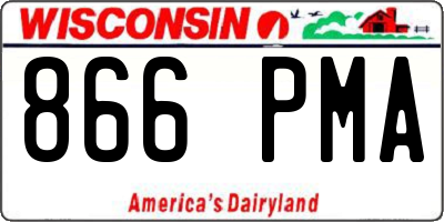 WI license plate 866PMA