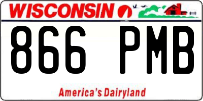 WI license plate 866PMB