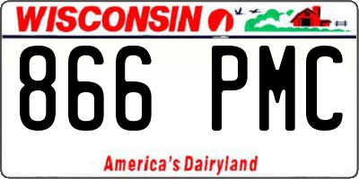 WI license plate 866PMC