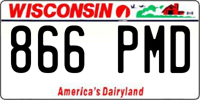 WI license plate 866PMD