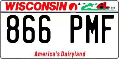 WI license plate 866PMF