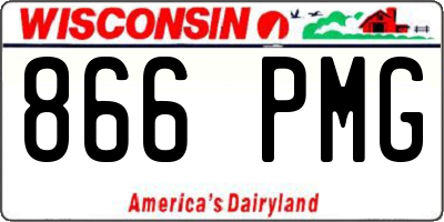 WI license plate 866PMG