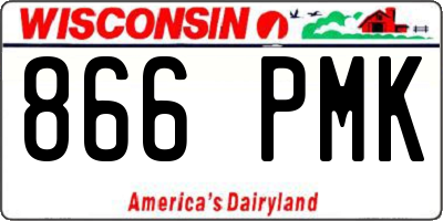 WI license plate 866PMK