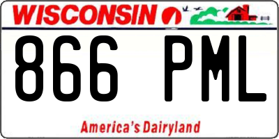 WI license plate 866PML