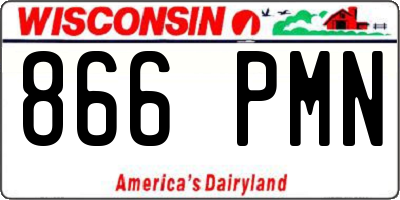 WI license plate 866PMN