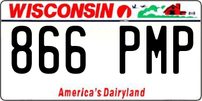 WI license plate 866PMP