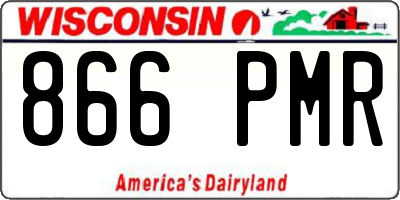WI license plate 866PMR