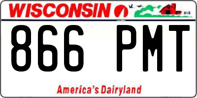 WI license plate 866PMT