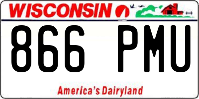 WI license plate 866PMU