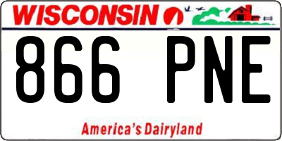 WI license plate 866PNE
