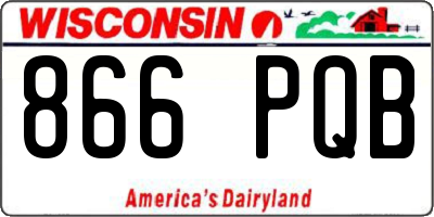 WI license plate 866PQB