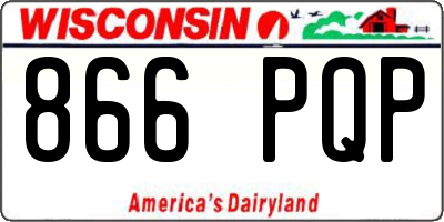 WI license plate 866PQP