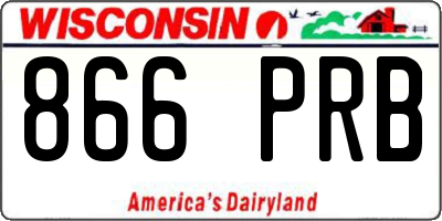 WI license plate 866PRB