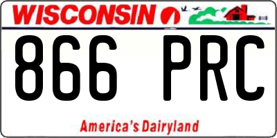 WI license plate 866PRC