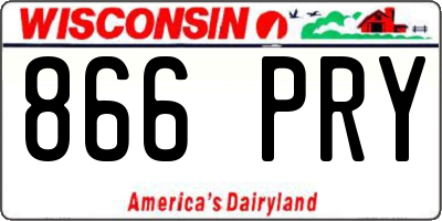 WI license plate 866PRY