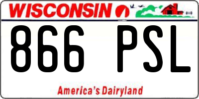 WI license plate 866PSL