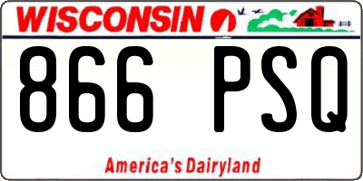 WI license plate 866PSQ