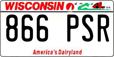 WI license plate 866PSR