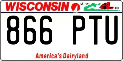 WI license plate 866PTU