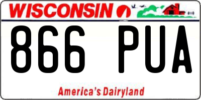 WI license plate 866PUA