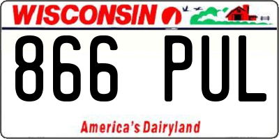 WI license plate 866PUL