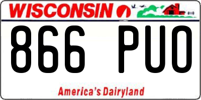 WI license plate 866PUO