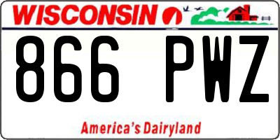 WI license plate 866PWZ