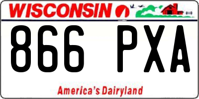 WI license plate 866PXA