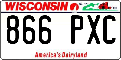 WI license plate 866PXC