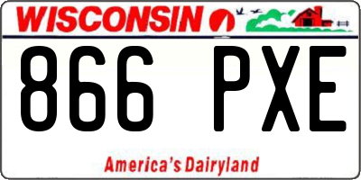 WI license plate 866PXE