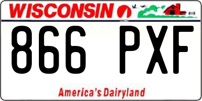 WI license plate 866PXF