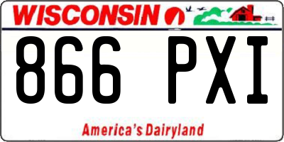 WI license plate 866PXI