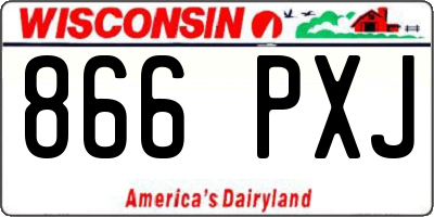 WI license plate 866PXJ