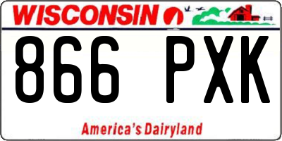 WI license plate 866PXK