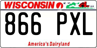 WI license plate 866PXL