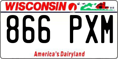 WI license plate 866PXM