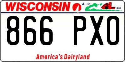 WI license plate 866PXO